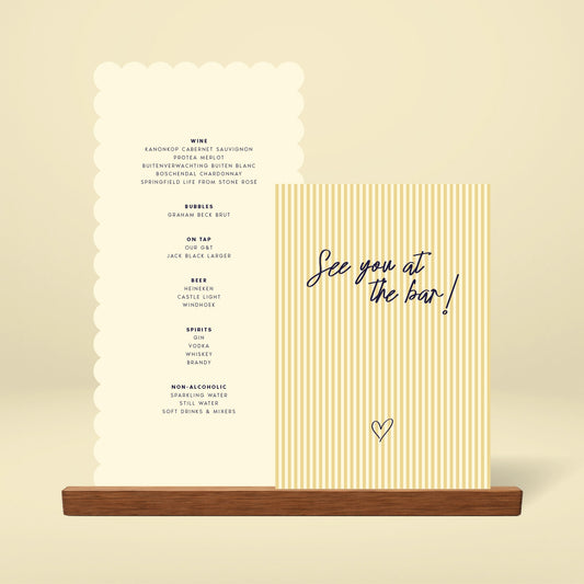 Bar Menu Stack - Limoncello