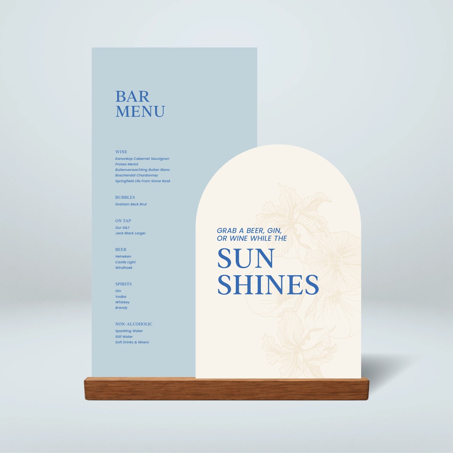 Bar Menu Stack - Nothing Else