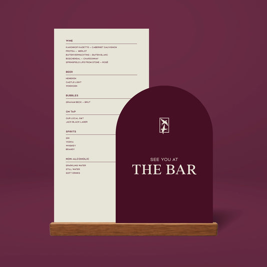 Bar Menu Stack - Ever After