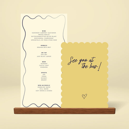 Bar Menu Stack - Limoncello