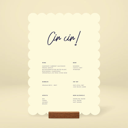 Bar Menu - Limoncello