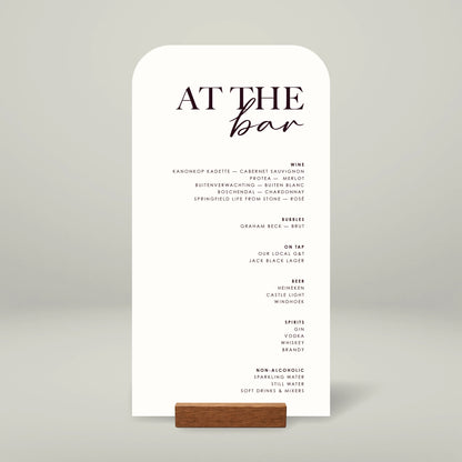 Bar Menu - Forever
