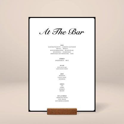 Bar Menu - Solae