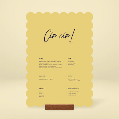 Bar Menu - Limoncello