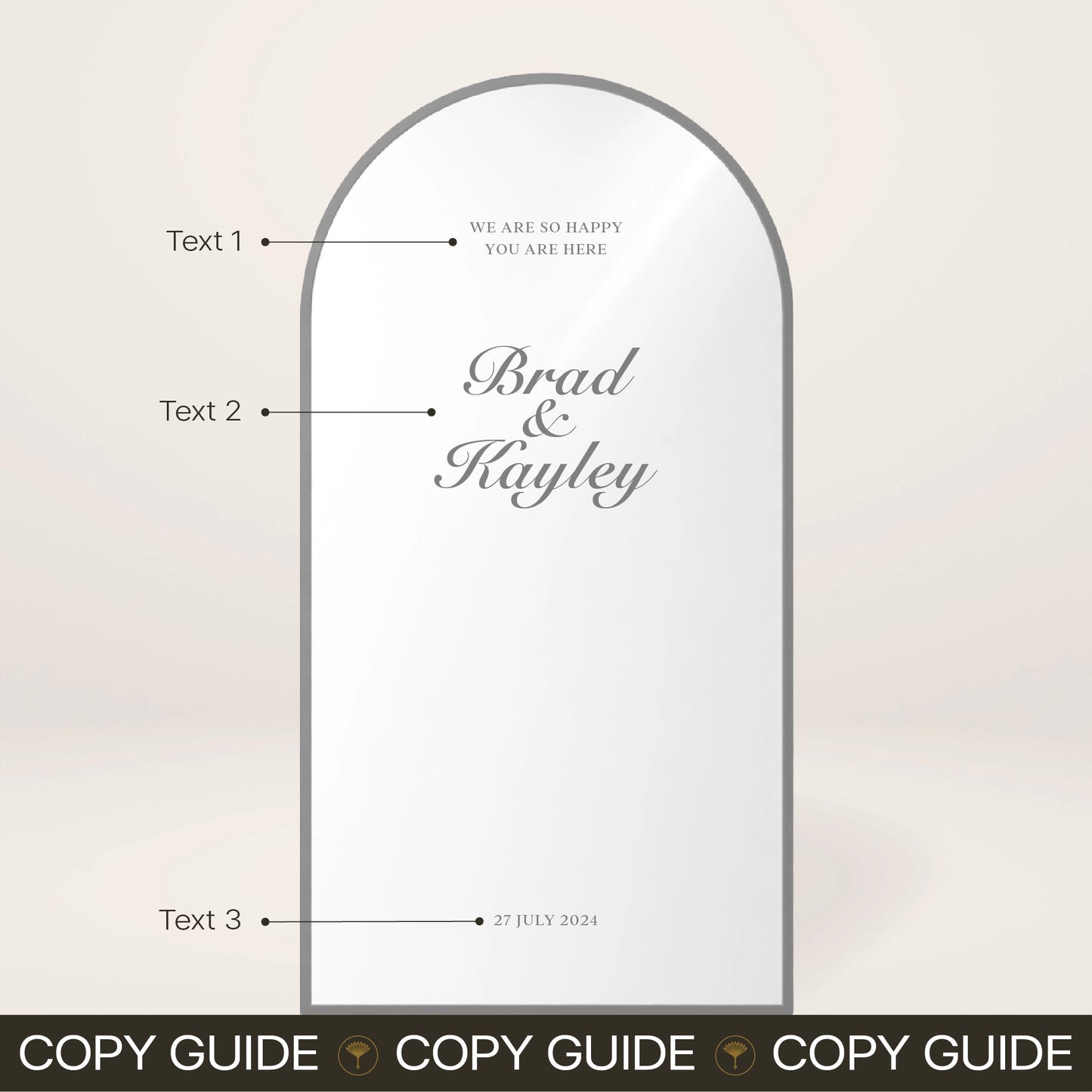Mirror Decal Welcome Sign - Solae