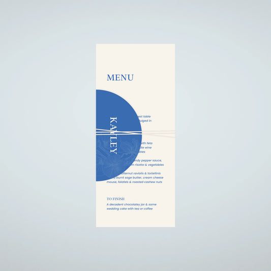 Place Menu + Name Card Stack - Nothing Else