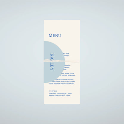 Place Menu + Name Card Stack - Nothing Else