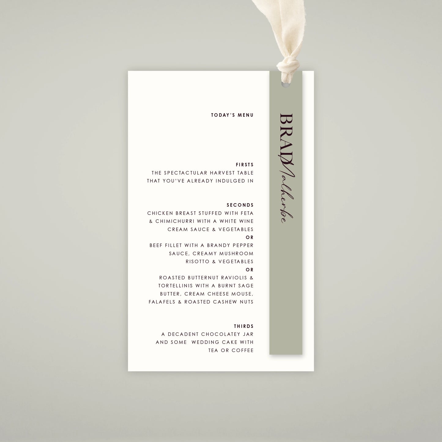 Place Menu + Name Card Stack - Forever