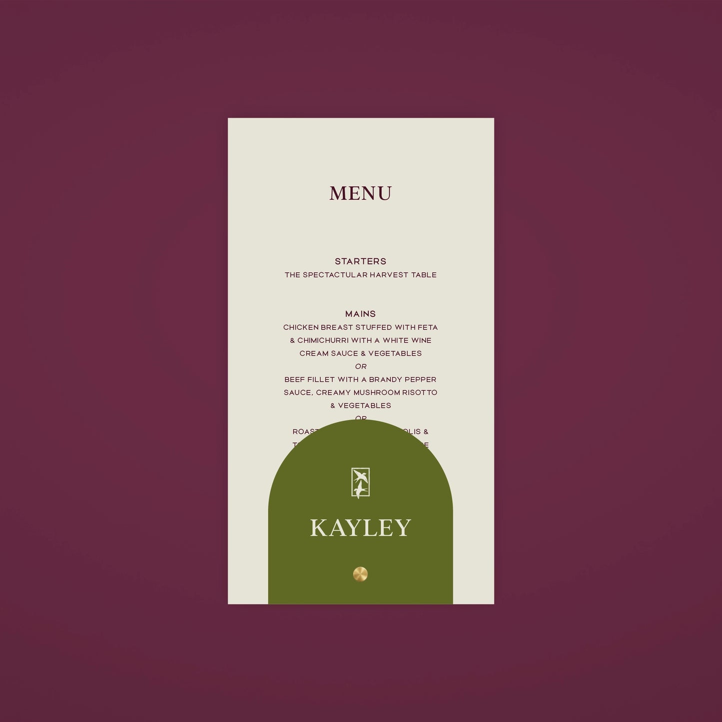 Place Menu + Name Card Stack - Ever After