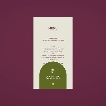Place Menu + Name Card Stack - Ever After