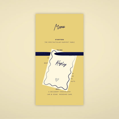 Place Menu + Name Card Stack - Limoncello