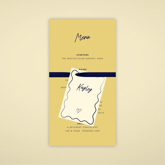 Place Menu + Name Card Stack - Limoncello