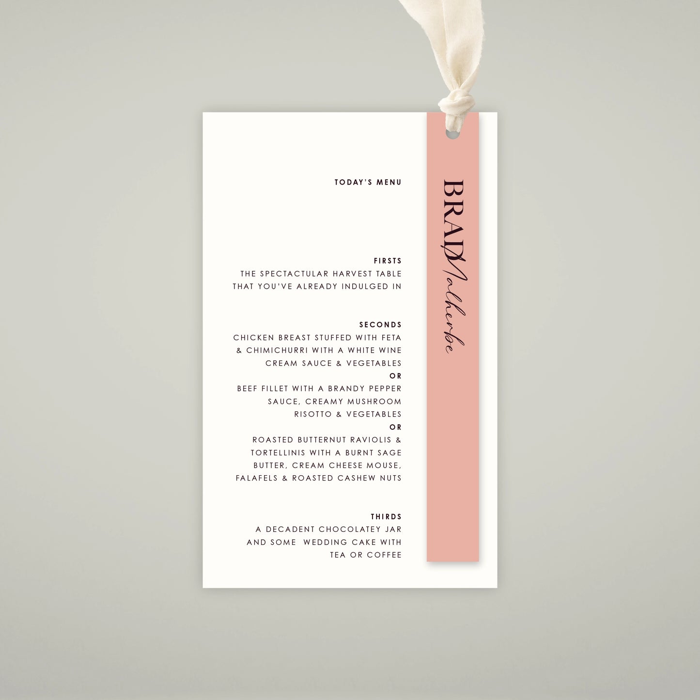 Place Menu + Name Card Stack - Forever