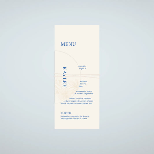 Place Menu + Name Card Stack - Nothing Else