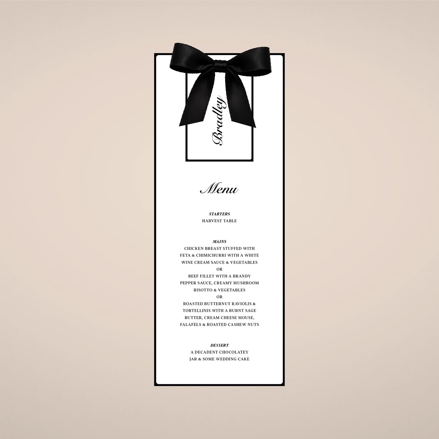 Place Menu + Name Card Stack - Solae