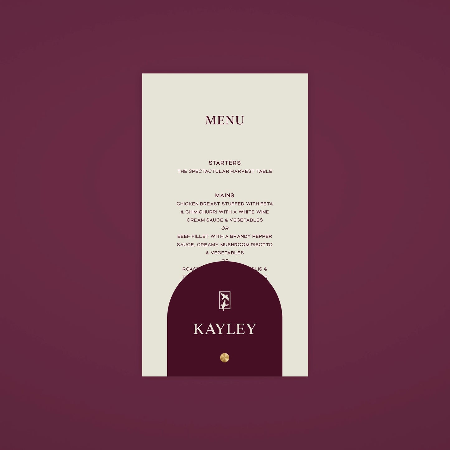 Place Menu + Name Card Stack - Ever After