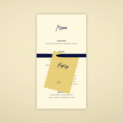 Place Menu + Name Card Stack - Limoncello
