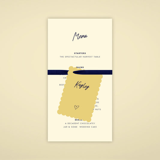 Place Menu + Name Card Stack - Limoncello