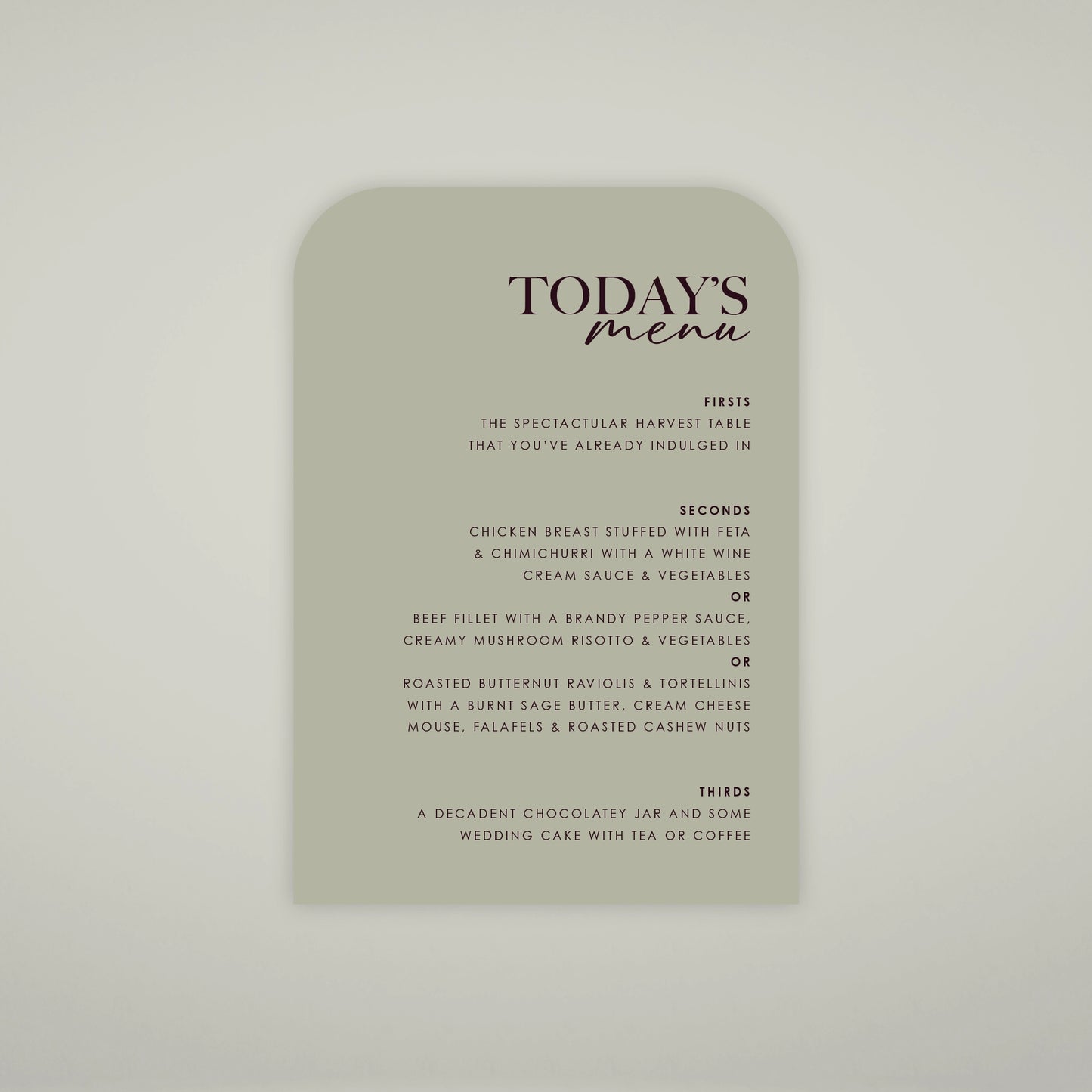 Place Menu - Forever