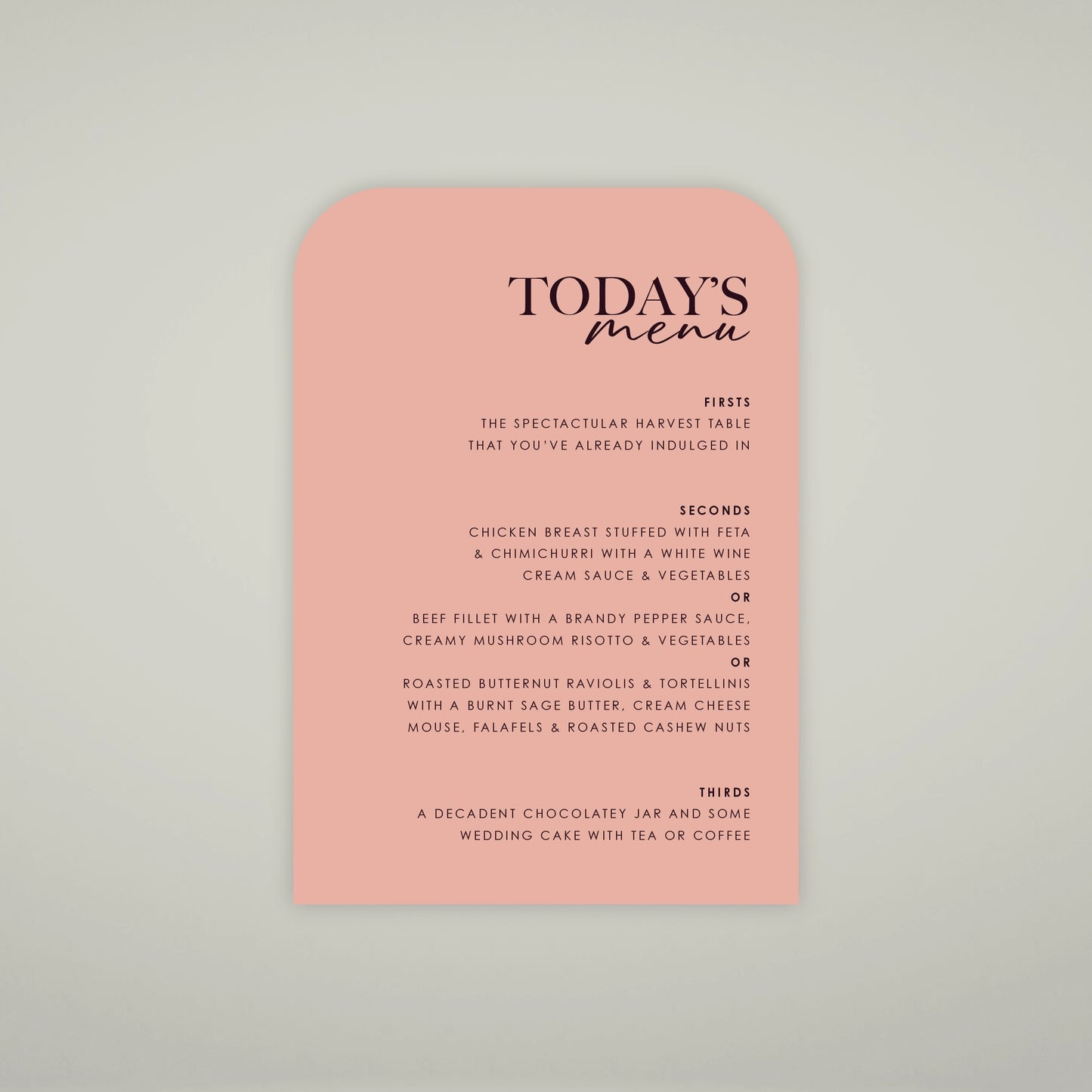 Place Menu - Forever