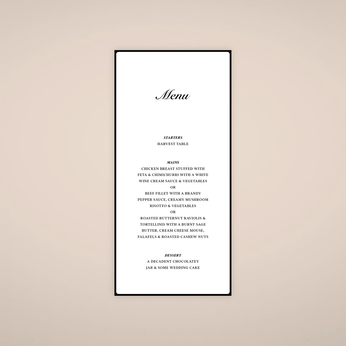 Place Menu - Solae