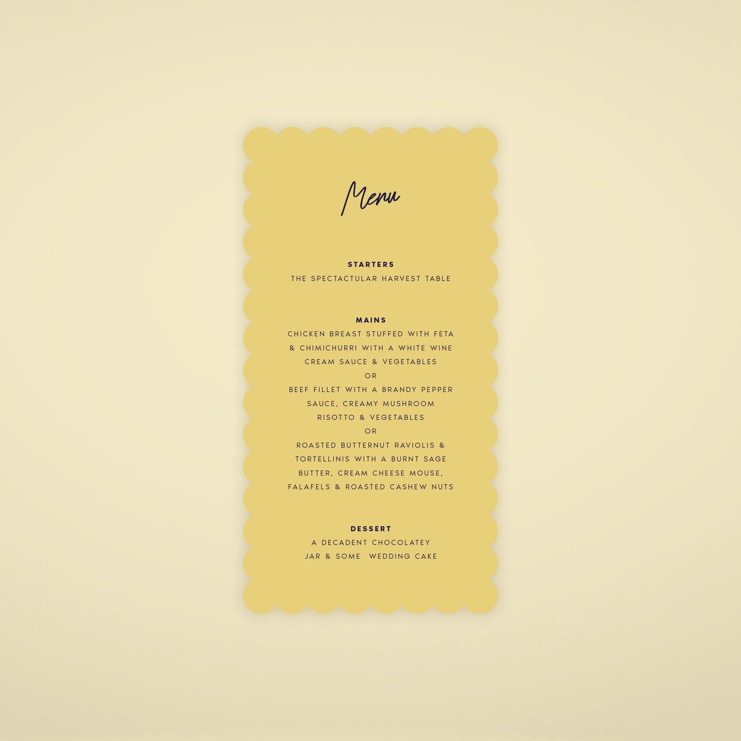 Place Menu - Limoncello