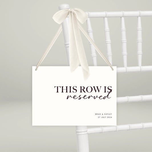 Reserved Row - Forever