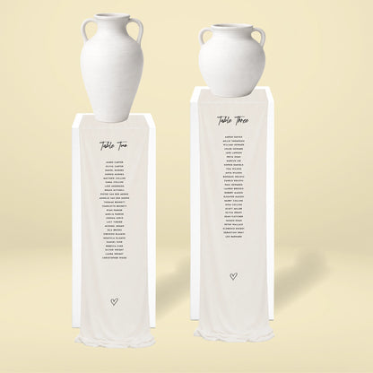 Fabric Seating Chart Set - Limoncello