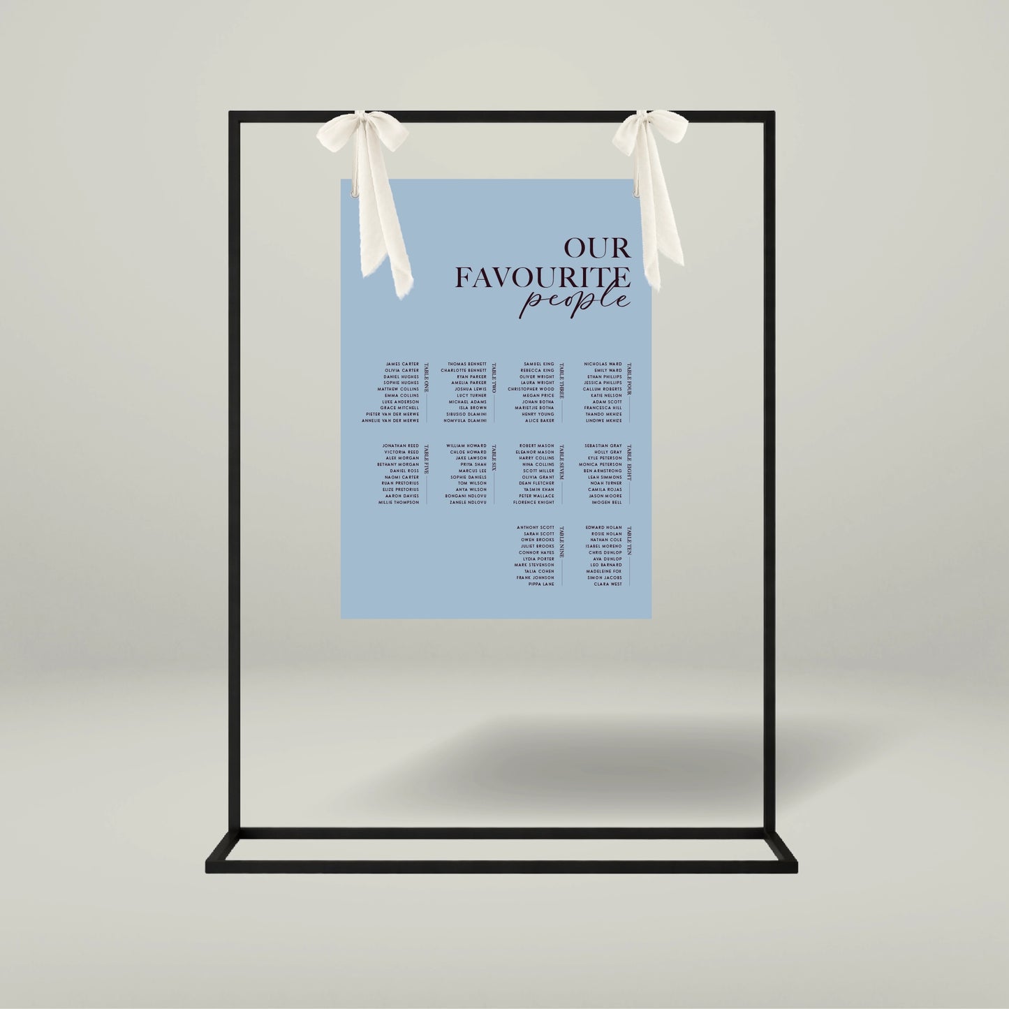 Seating Chart - Forever