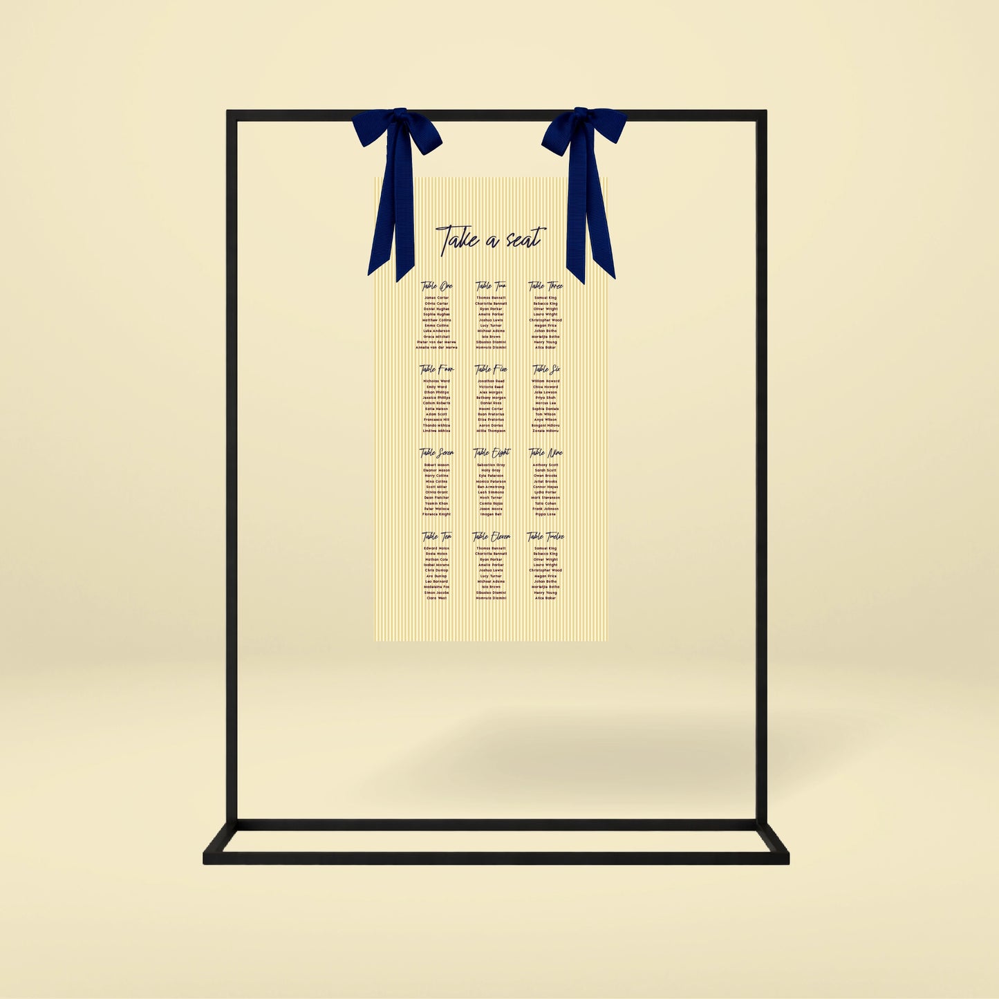 Seating Chart - Limoncello