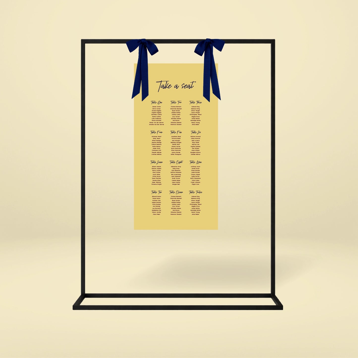 Seating Chart - Limoncello