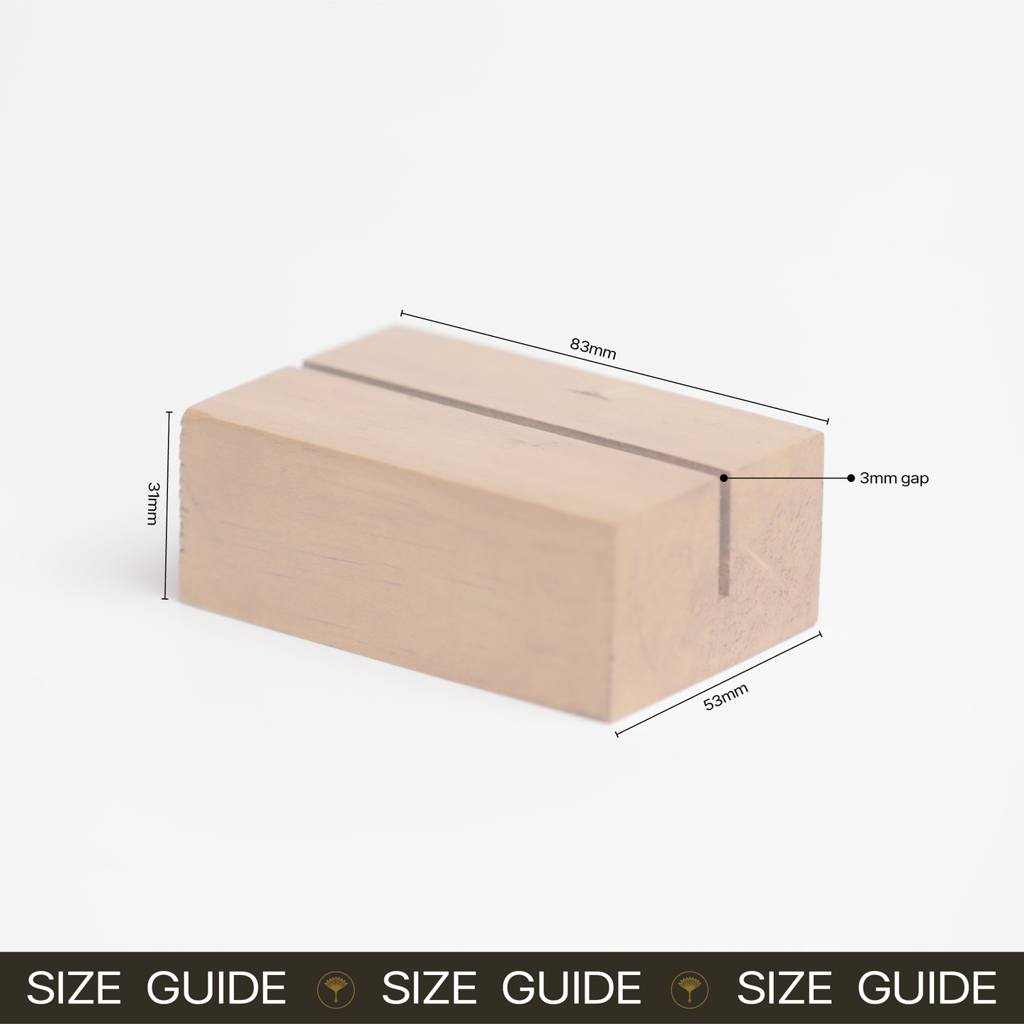 Wooden Block Stand, Varnished - 5 Pack