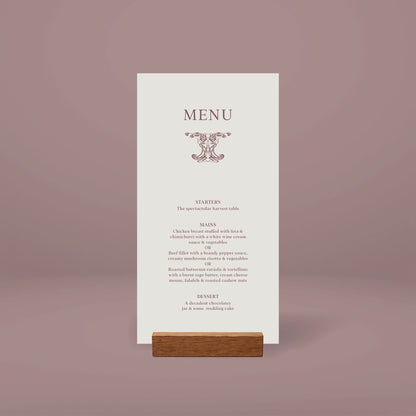 Table Menu - Flora