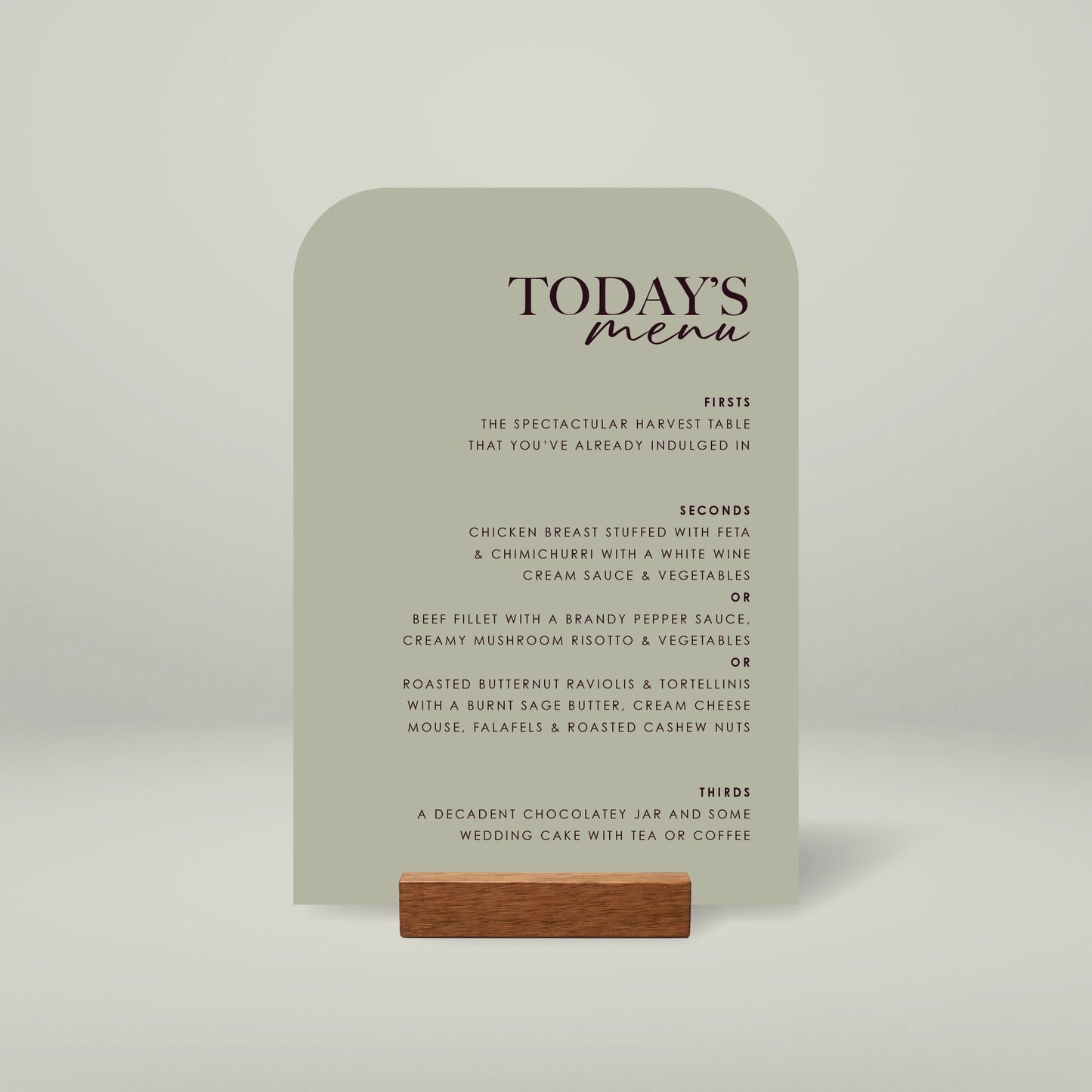 Table Menu - Forever