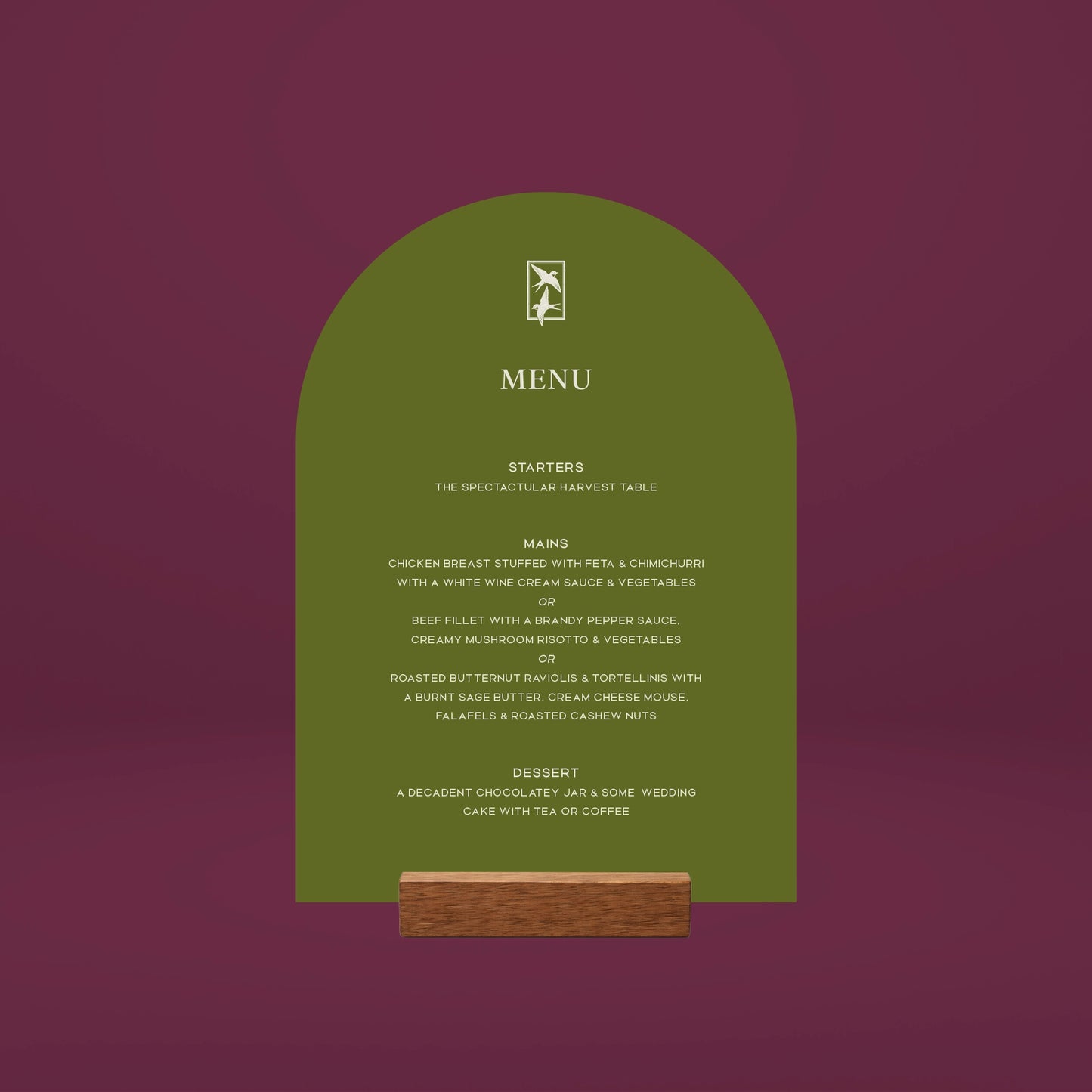 Table Menu - Ever After