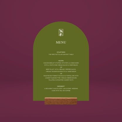 Table Menu - Ever After
