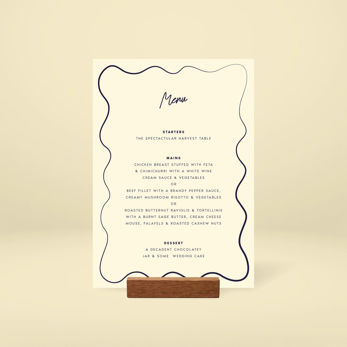 Table Menu - Limoncello