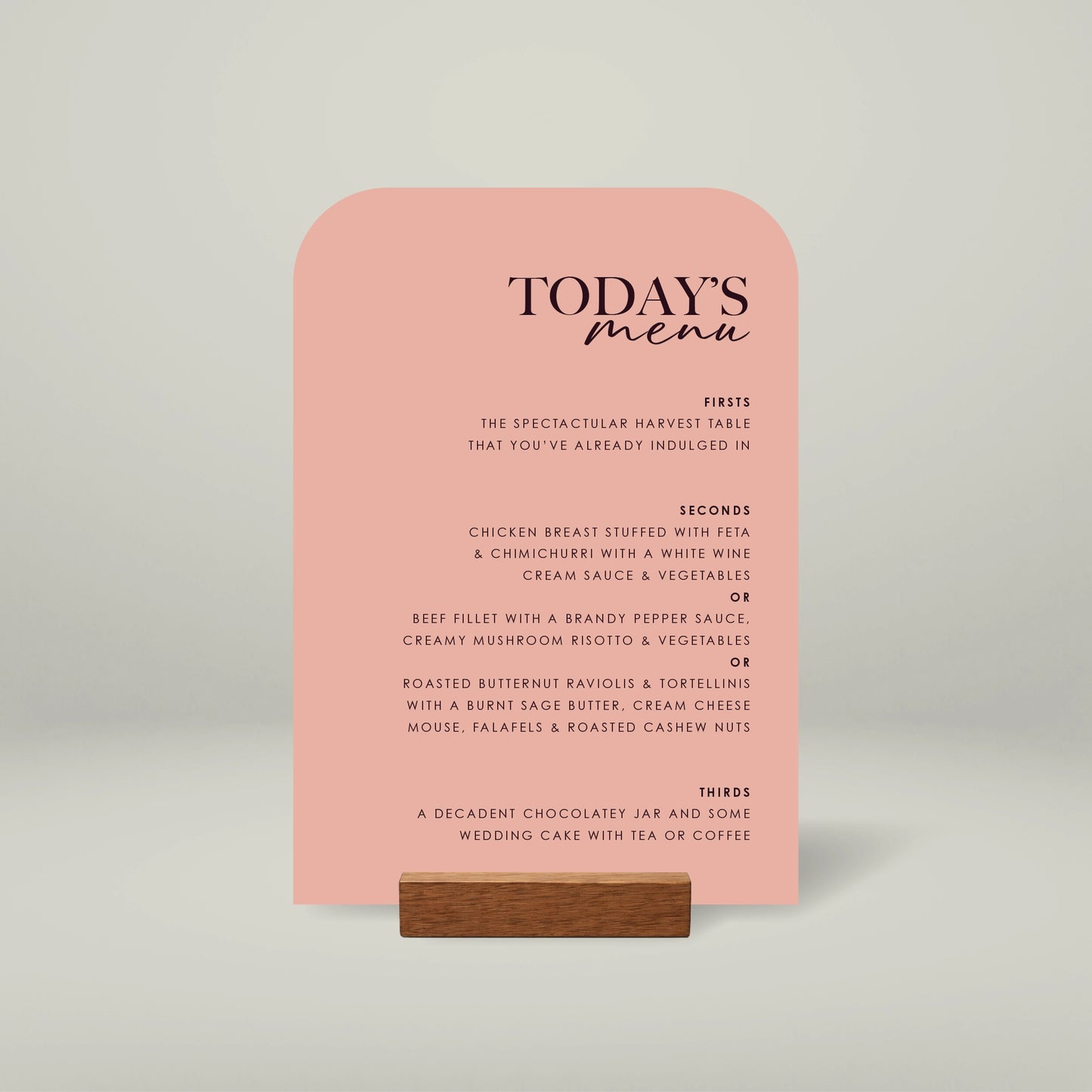 Table Menu - Forever