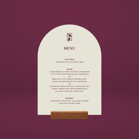 Table Menu - Ever After
