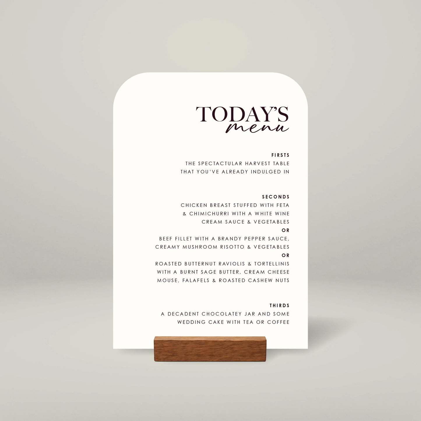 Table Menu - Forever