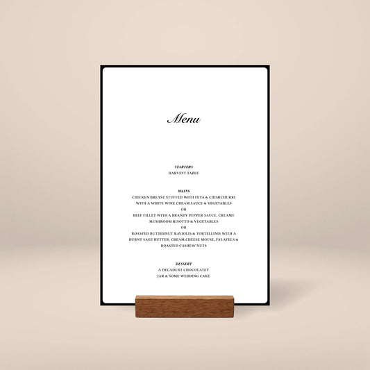 Table Menu - Solae