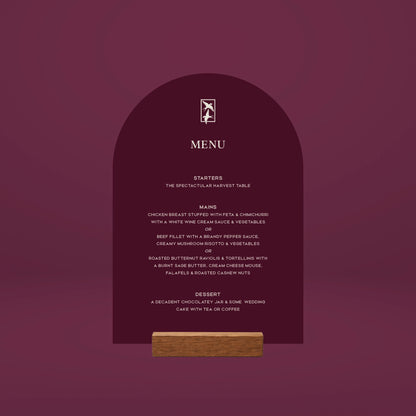 Table Menu - Ever After