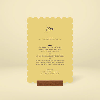 Table Menu - Limoncello