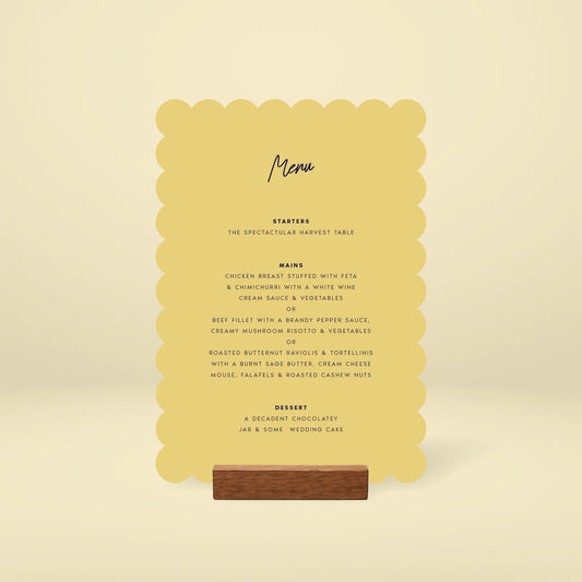 Table Menu - Limoncello