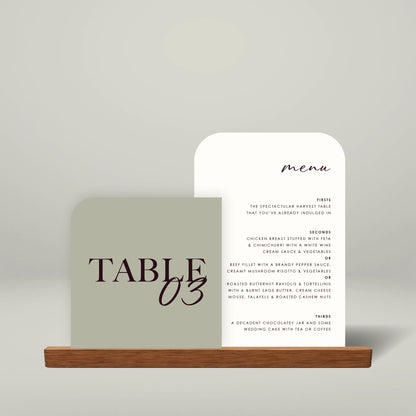 Table Number + Table Menu Stack - Forever
