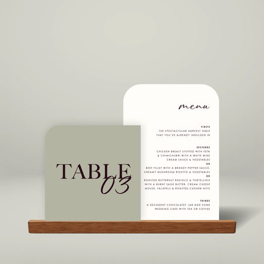 Table Number + Table Menu Stack - Forever