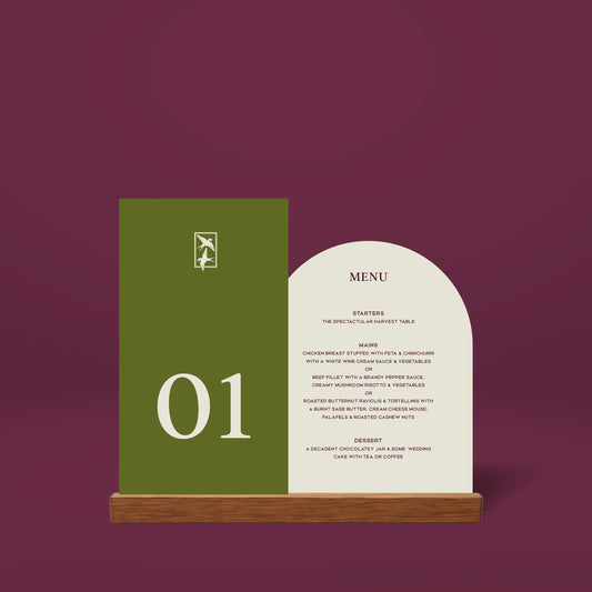 Table Number + Table Menu Stack - Ever After