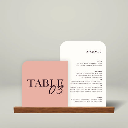 Table Number + Table Menu Stack - Forever