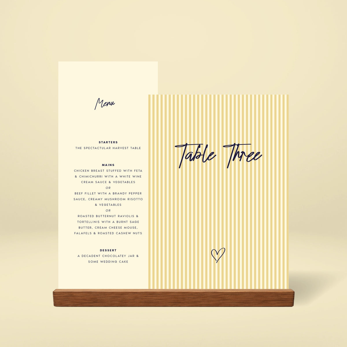 Table Plus Menu Table Number + Table Menu Stack - Limoncello – Flynt