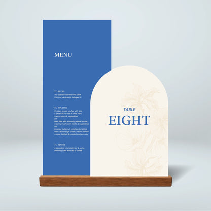 Table Number + Table Menu Stack - Nothing Else